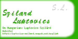 szilard luptovics business card